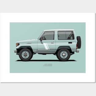 Land Cruiser 70 SWB Blue ARVwerks Posters and Art